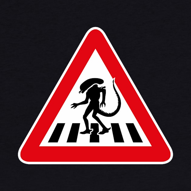 Alien Crosswalk Sign 2 by prometheus31